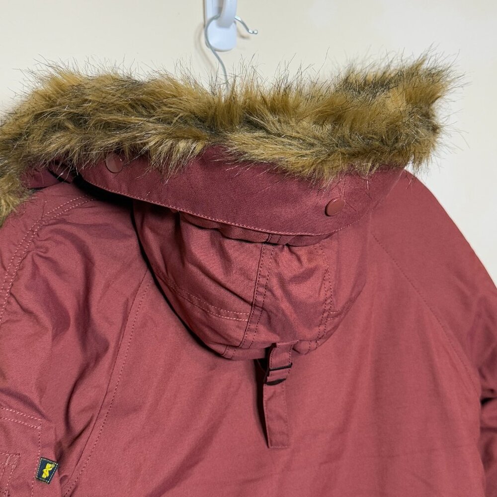 Alpha Industries Altitude Parka Jacket Red sz XS women’s - Picture 6 of 12